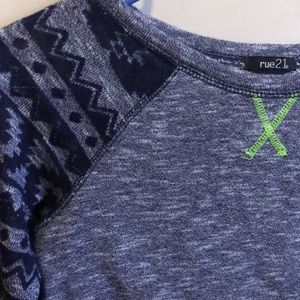 Navy blue long sleeve shirt